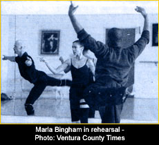 Marla Bingham in Rehearsal - Photo: Ventura County Times